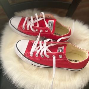 Red Low Canvas Chuck Taylors